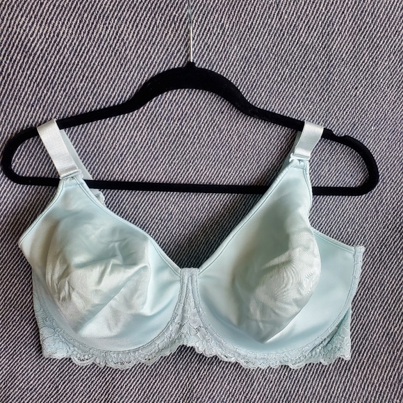 42DDD - Addition-Elle Blue Underwire Bra w/ Lace Mesh - Convertible Strap - EUC - Picture 2 of 10